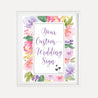 Spring Floral Wedding Custom Sign Printable Templates