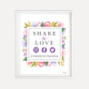 Spring Floral Wedding Hashtag Sign Printable Templates