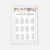 Spring Floral Wedding Seating Chart Sign Printable Templates
