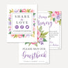 Spring Floral Wedding Sign Set Printable Templates
