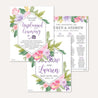 Spring Floral Wedding Sign Set Printable Templates