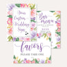 Spring Floral Wedding Sign Set Printable Templates