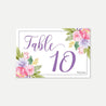 Spring Floral Wedding Table Numbers Printable Templates