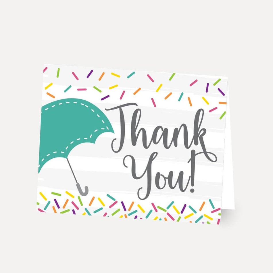 Sprinkle Baby Shower Thank You Card Printable Template