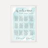 Teal Watercolor Splash Wedding Seating Chart Sign Printable Template