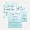 Teal Watercolor Splash Wedding Sign Set Printable Template
