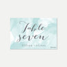 Teal Watercolor Splash Wedding Table Numbers Printable Template