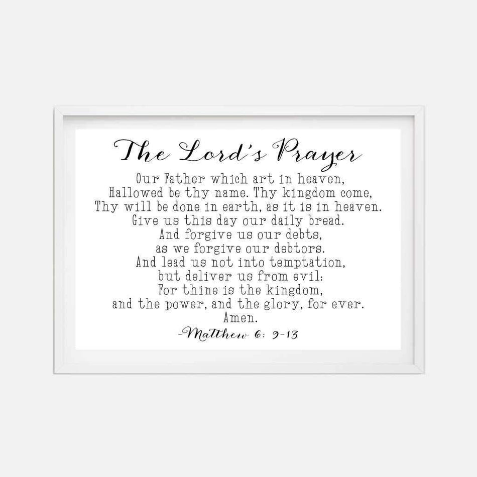 Printable The Lords Prayer Wall Art Template | Hadley Designs - Printables