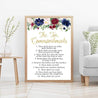 Floral The Ten Commandments Wall Art Christian Home Decor Sign Printable Template
