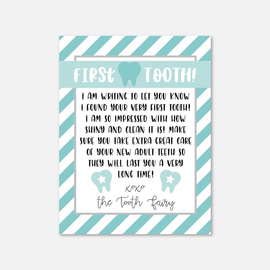 Printable Tooth Fairy Note Template | Hadley Designs - Printables