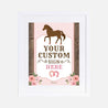 Pink Horse Kids Party Custom Sign Printable Template