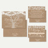Tree Lights Kraft Rustic Wedding Invitation Suite Printable Template