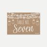 Tree Lights Kraft Rustic Wedding Table Numbers Printable Template
