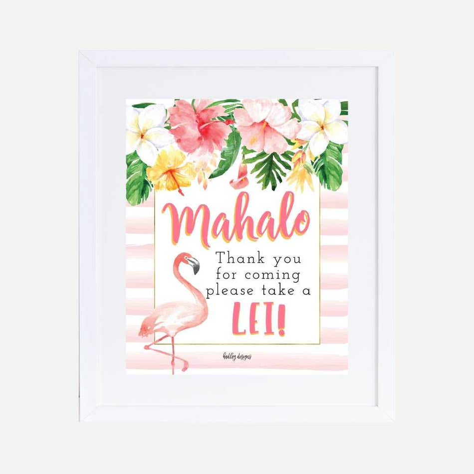 Tropical Kids Party Favors Sign Printable Template