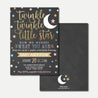 Chalkboard Twinkle Twinkle Gender Reveal Invitation