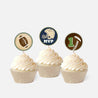 Vintage Football Kids Party Cupcake Topper Printable Template