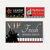 VIP Kids Party Food Tent Cards Printable Template