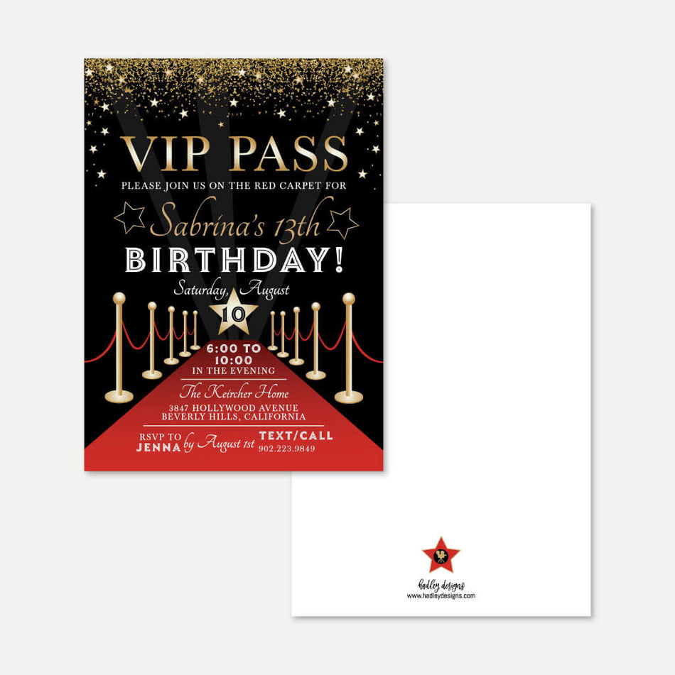 VIP Kids Party Invitation Printable Template