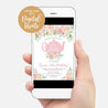 Pink Watercolor Tea Invitation Can Be Used As A Digital Invite