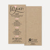 We Do Kraft Wedding Menu Printable Template