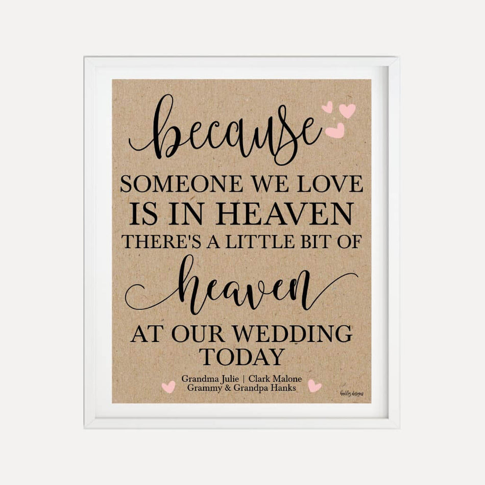 We Do Kraft Wedding Loving Memory Sign Printable Template