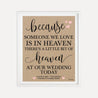 We Do Kraft Wedding Loving Memory Sign Printable Template