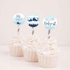 Whale Nautical Baby Shower Cupcake Toppers Printable Template