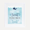Whale Nautical Baby Shower Treats Sign Printable Template