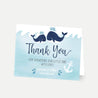 Whale Nautical Baby Shower Thank You Card Printable Template