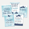 Whale Nautical Baby Shower Sign Bundle Printable Template