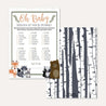 Woodland Baby Shower What's In Your Purse Game Printable Template
